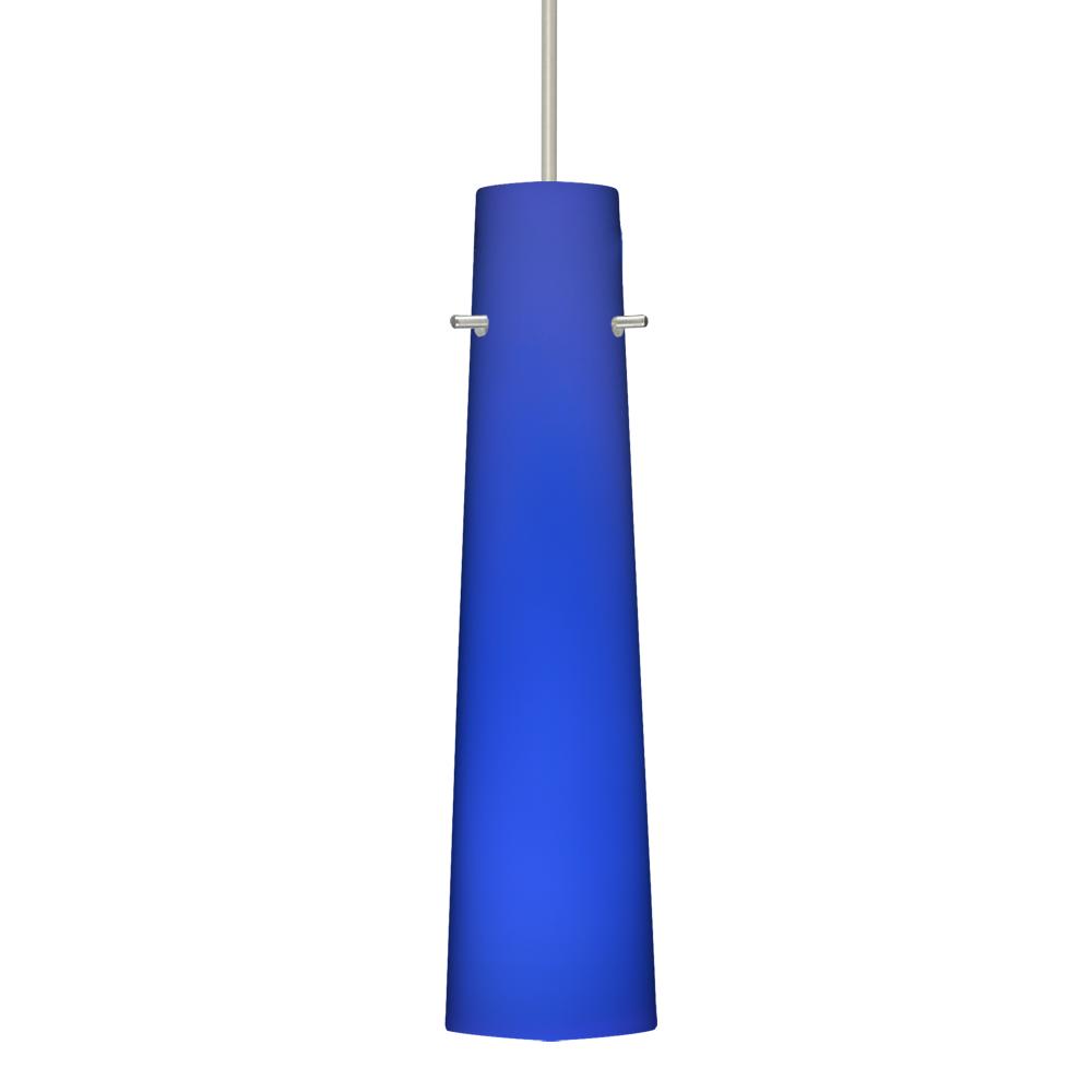 Besa Camino Pendant for Multiport Canopy Satin Nickel Cobalt Blue Matte 1x50W Halogen, 0-1