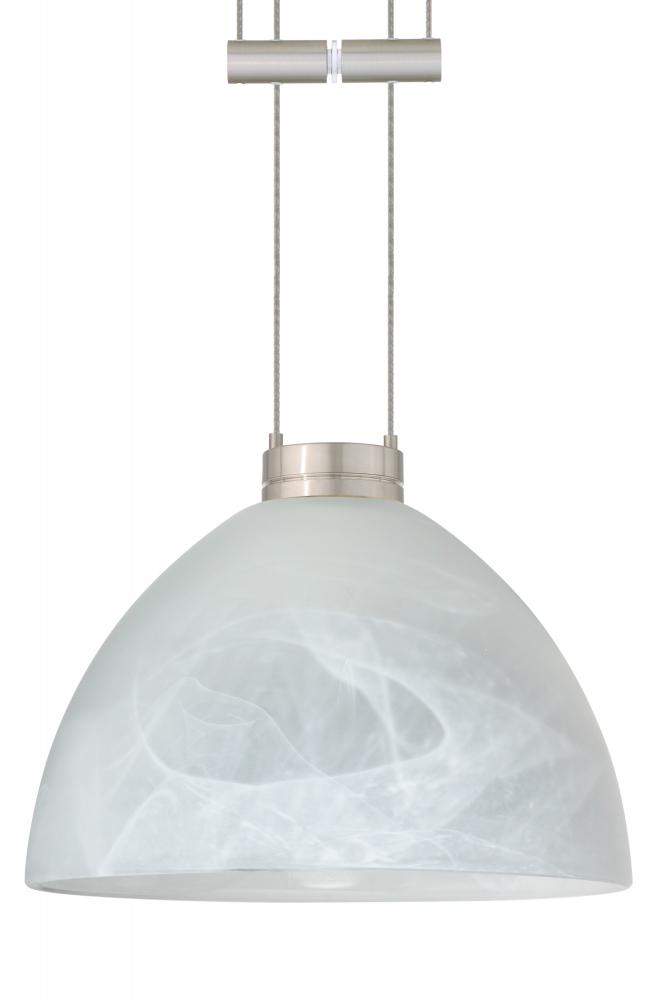 Besa Pendant Brella Satin Nickel Marble 1x50W GY6.35