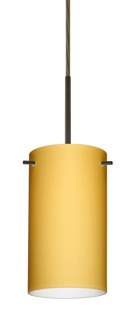 Besa Stilo 7 Pendant Bronze Vanilla Matte 1x50W Candelabra