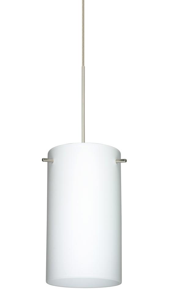 Besa Stilo 7 Pendant Satin Nickel Opal Matte 1x50W Halogen