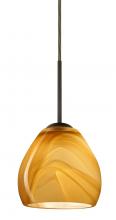 Besa Lighting 1BC-4122HN-BR - Besa Bolla Pendant Bronze Honey 1x50W Candelabra