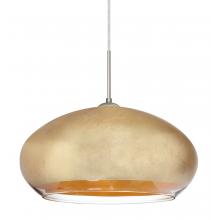 Besa Lighting 1JC-4345GF-LED-SN - Besa Brio 14 Pendant Satin Nickel Gold Foil 1x9W LED