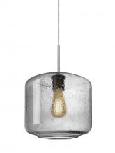 Besa Lighting 1JT-NILES10CL-EDIL-SN - Besa Niles 10 Pendant, Clear Bubble, Satin Nickel Finish, 1x4W LED Filament