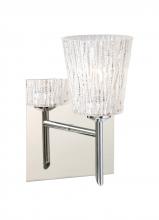 Besa Lighting 1SW-5125GL-CR-SQ - Besa Wall With SQ Canopy Nico 4 Chrome Glitter Stone 1x40W G9