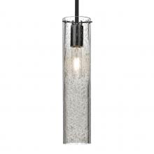 Besa Lighting 1TT-JUNI16CL-BK - Besa, Juni 16 Stem Pendant, Clear Bubble, Black, 1x60W MAX E26 Base