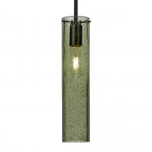 Besa Lighting 1TT-JUNI16MS-BK - Besa, Juni 16 Stem Pendant, Moss Bubble, Black, 1x60W MAX E26 Base