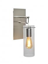 Besa Lighting 1WP-JUNI10CL-EDIL-SN - Besa Juni 10 Wall Pendant, Clear Bubble, Satin Nickel Finish, 1x4W LED Filament