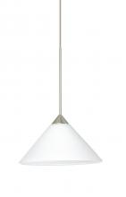 Besa Lighting 1XC-117607-SN - Besa Pendant Kona Satin Nickel White 1x50W Halogen