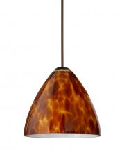 Besa Lighting 1XC-177918-LED-BR - Besa Pendant Mia Bronze Amber Cloud 1x5W LED