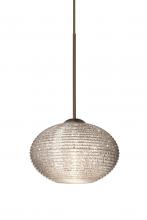 Besa Lighting 1XC-5612GL-LED-BR - Besa Pendant Lasso Bronze Glitter 1x5W LED