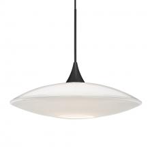 Besa Lighting 1XC-629406-LED-BK - Besa Pendant Spazio, Black Finish, Opal Glossy 1x5W LED