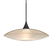 Besa Lighting 1XC-6294GD-LED-BK - Besa Pendant Spazio, Black Finish, Gold/Frost 1x5W LED