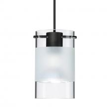 Besa Lighting 1XC-6524EC-BK - Besa Pendant Scope, Black Finish, Clear/Frost 1x50W MAX GY6.35 Base Mr16