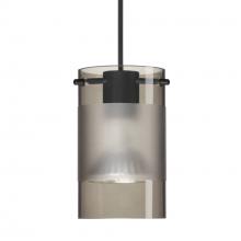 Besa Lighting 1XC-6524ES-BK - Besa Pendant Scope, Black Finish, Smoke/Frost 1x50W MAX GY6.35 Base Mr16