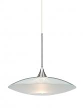 Besa Lighting 1XT-6294CL-LED-SN - Besa Pendant Spazio Satin Nickel Clear/Frost 1x5W LED