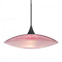 Besa Lighting 1XT-6294RD-BK - Besa Pendant Spazio, Black Finish, Red/Frost 1x50W MAX GY6.35 Base