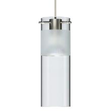 Besa Lighting 1XT-6527EC-LED-SN - Besa, Scope 7 Cord Pendant, Clear/Frost, Satin Nickel Finish, 1x5W LED