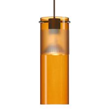 Besa Lighting 1XT-6527EG-LED-BR - Besa, Scope 7 Cord Pendant, Armagnac/Frost, Bronze Finish, 1x5W LED