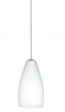 Besa Lighting 1XT-719807-LED-SN - Besa Pendant Karli Satin Nickel Opal Matte 1x5W LED