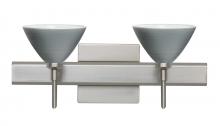 Besa Lighting 2SW-1743TN-SN-SQ - Besa Wall With SQ Canopy Domi Satin Nickel Titan 2x40W G9