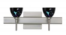 Besa Lighting 2SW-1858VB-SN-SQ - Besa Divi Wall With SQ Canopy 2SW Black Dicro Vine Satin Nickel 2x40W G9