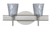 Besa Lighting 2SW-5125SF-LED-SN - Besa Wall Nico 4 Satin Nickel Stone Silver Foil 2x5W LED