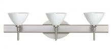 Besa Lighting 3SW-174307-SN - Besa Wall Domi Satin Nickel White 3x40W G9