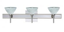 Besa Lighting 3SW-174352-CR-SQ - Besa Wall With SQ Canopy Domi Chrome Marble 3x40W G9