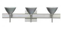 Besa Lighting 3SW-1743TN-SN-SQ - Besa Wall With SQ Canopy Domi Satin Nickel Titan 3x40W G9