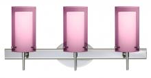 Besa Lighting 3SW-A44007-CR - Besa Pahu 4 Wall 3SW Transparent Amethyst/Opal Chrome 3x40W G9