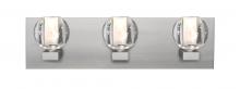 Besa Lighting 3WF-BOCABB-SN - Besa, Boca Vanity, Clear Bubble, Satin Nickel Finish, 3x40W Halogen