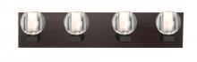 Besa Lighting 4WF-BOCACL-LED-BR - Besa, Boca Vanity, Clear, Bronze Finish, 4x5W LED