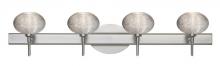 Besa Lighting 4SW-5612GL-SN - Besa Wall Lasso Satin Nickel Glitter 4x40W G9