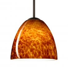 Besa Lighting B-757218-MED-BR - Besa Sasha Pendant For Multiport Canopy Bronze Amber Cloud 1x50W B10 Med