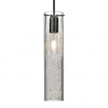 Besa Lighting J-JUNI16CL-BK - Besa, Juni 16 Pendant For Multiport Canopy, Clear Bubble, Black, 1x60W MAX E26 Base