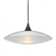 Besa Lighting RXP-6294CL-LED-BK - Besa Pendant Spazio, Black Finish, Clear/Frost 1x5W LED