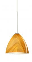 Besa Lighting X-1779HN-SN - Besa Pendant For Multport Canopy Mia Satin Nickel Honey 1x50W Halogen