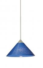 Besa Lighting X-282484-LED-SN - Besa Pendant For Multiport Canopy Kona Satin Nickel Blue Starpoint 1x5W LED