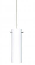 Besa Lighting X-493007-SN - Besa Copa Pendant for Multiport Canopy, Opal Matte, Satin Nickel, 1x50W Halogen