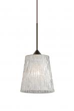 Besa Lighting X-5125GL-LED-BR - Besa Pendant For Multiport Canopy Nico 4 Bronze Stone Glitter 1x5W LED