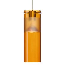 Besa Lighting X-6527EG-LED-SN - Besa, Scope 7 Cord Pendant for Multiport Canopy, Armagnac/Frost, Satin Nickel Finish, 1x5W LED