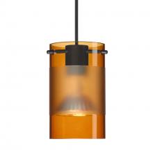 Besa Lighting XP-6524EG-BK - Besa Pendant Scope, Black Finish, Armagnac/Frost 1x50W MAX GY6.35 Base Mr16