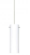 Besa Lighting 1XC-493007-SN - Besa Copa Pendant, Opal Matte, Satin Nickel, 1x50W Halogen