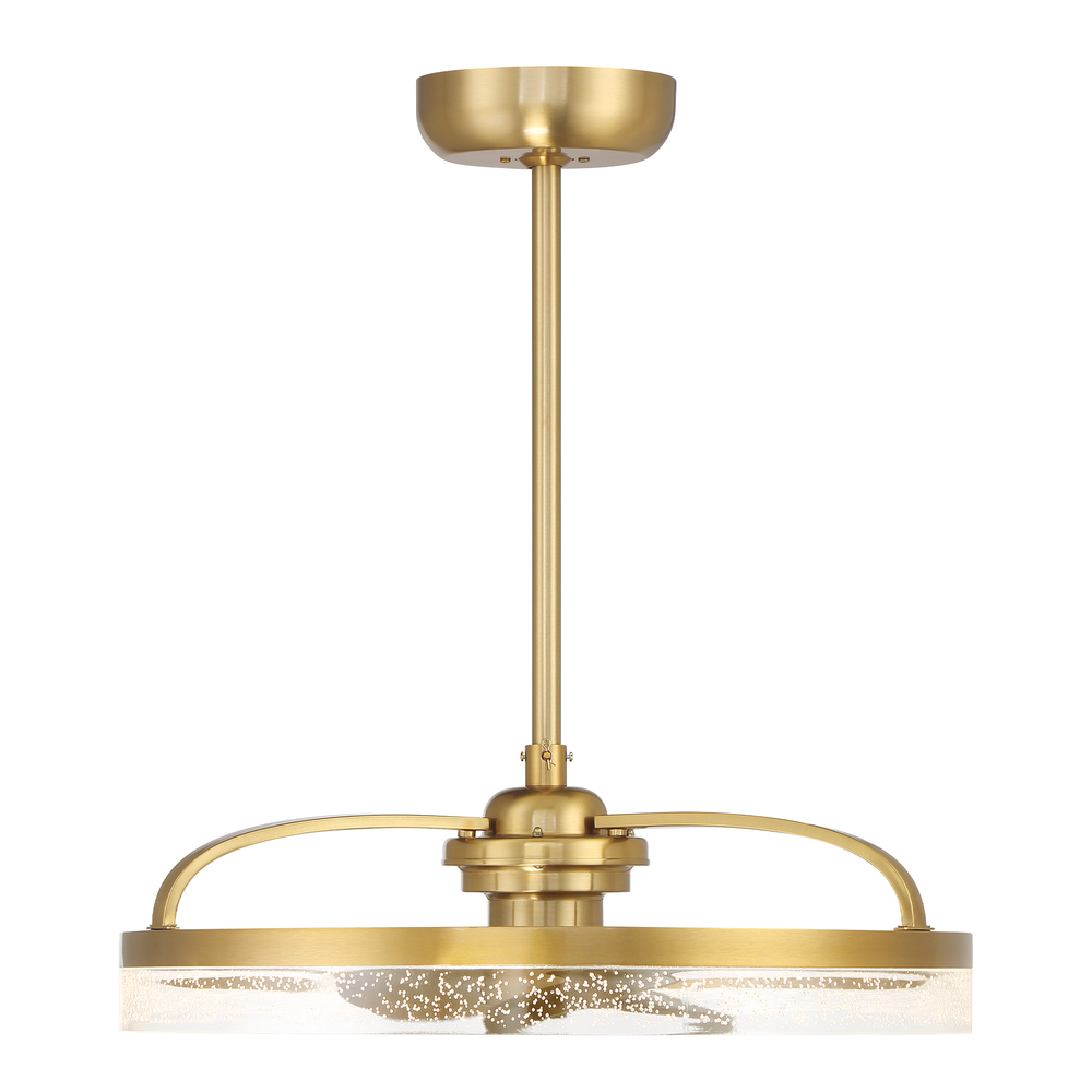 Lyria LED Fan D'Lier in Warm Brass