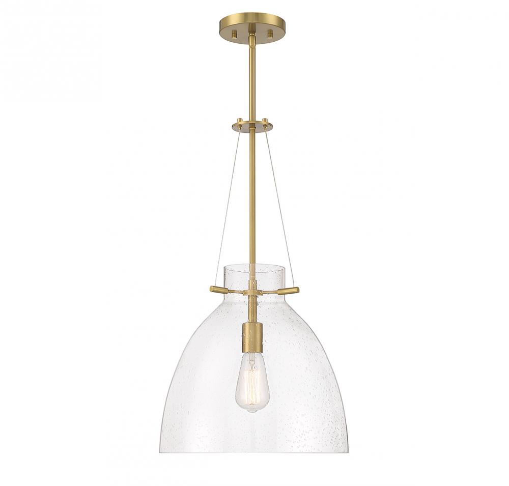 Foster 1-Light Pendant in Warm Brass