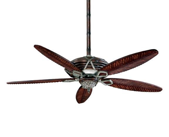 Dark Bamboo Outdoor Fan