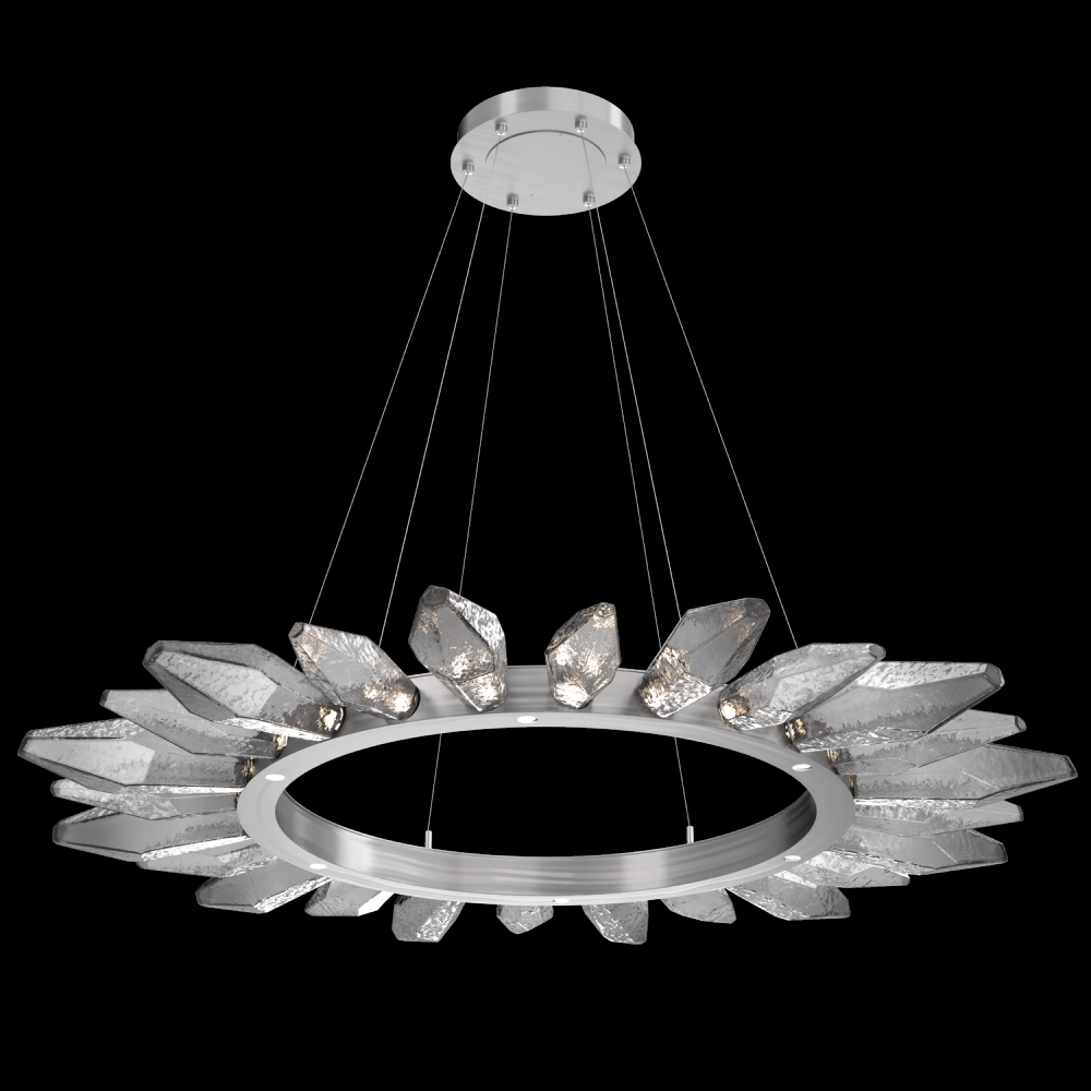 Rock Crystal Radial Ring - 56-Satin Nickel