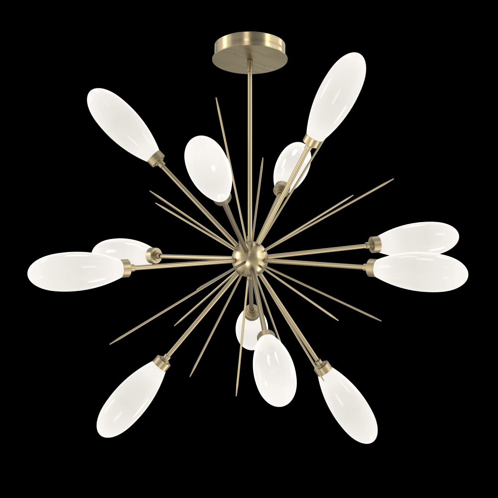 Fiori  Starburst Chandelier - 46" -Heritage Brass