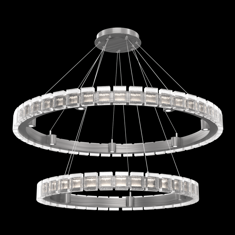 Tessera 38" & 50" Two-Tier Ring-Satin Nickel