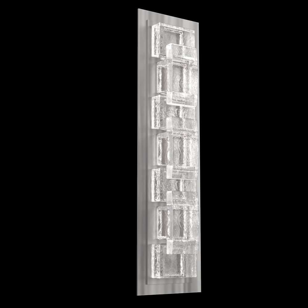 Tessera  Sconce (S)-Satin Nickel-Tetro Cast Glass